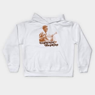 Retro Lightnin Hopkins Sepia Tribute Kids Hoodie